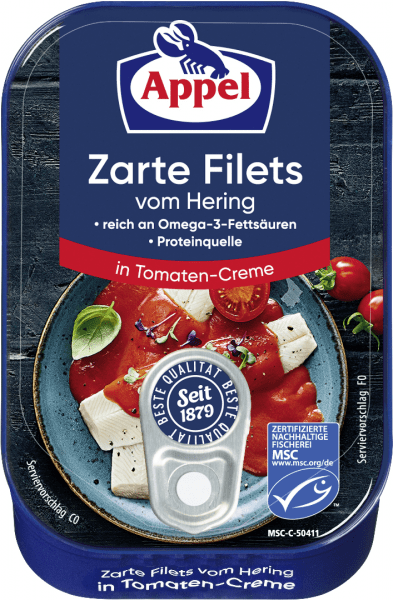 Appel MSC sildefileter i tomatfløte, 100 g - LUNVERK