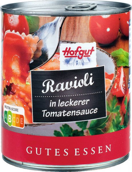 Hofgut Ravioli med kjøttfyll i tomatsaus, 800 ml - LUNVERK