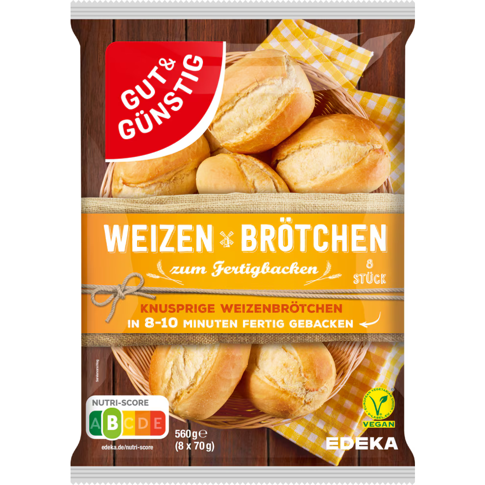 Hvete-rundstykker til ferdigbaking – produktbilde