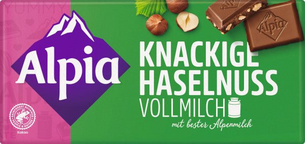 Alpia helmelksjokolade med nøtter, 100 g - LUNVERK