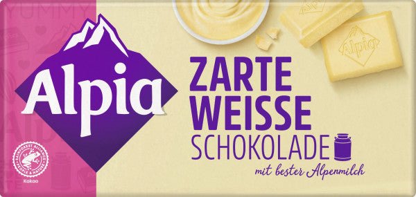 Alpia hvit sjokolade, 100 g - LUNVERK