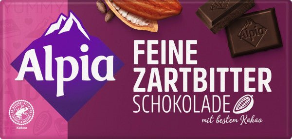 Alpia mørk sjokolade, 100 g - LUNVERK