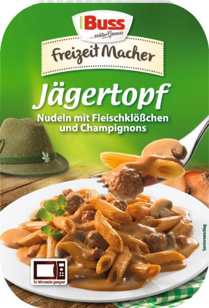 Buss Jegergryte med nudler, kjøttboller og champignon, 300 g - LUNVERK