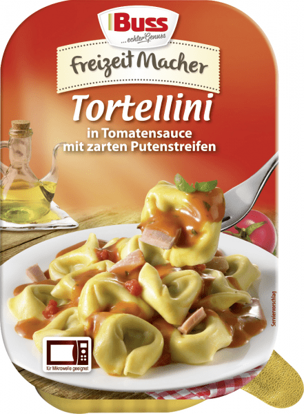Buss Tortellini i tomatsaus med kalkunstrimler, 300 g - LUNVERK