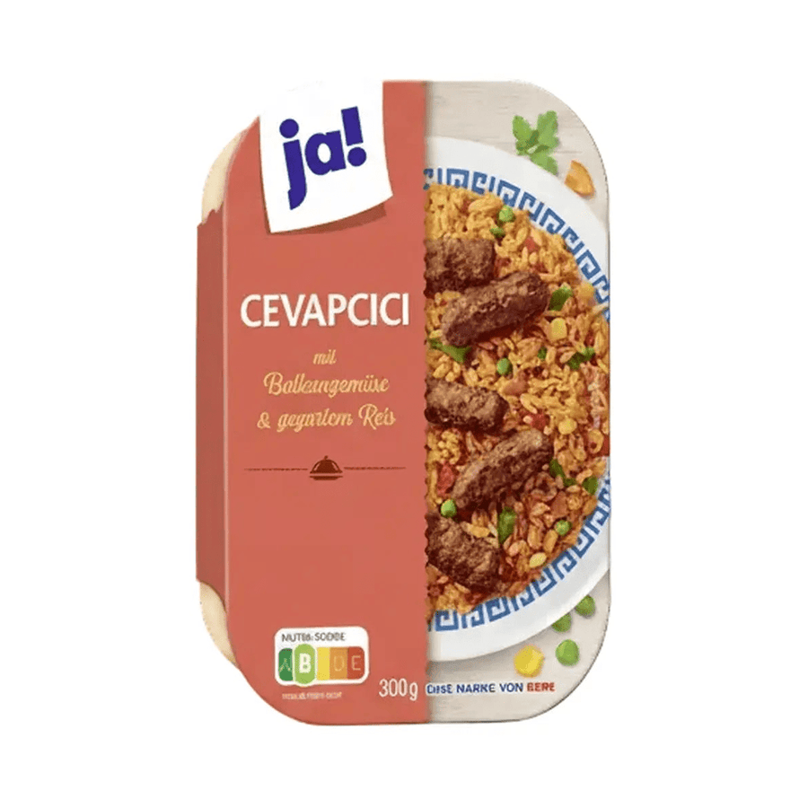 Cevapcici med Balkan-grønnsaker og ris, 300 g - LUNVERK