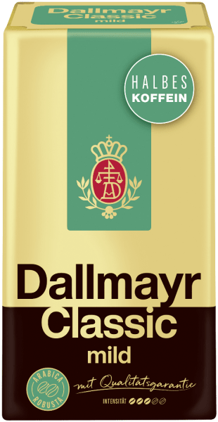 Dallmayr Classic Mild, koffeinfri malt kaffe, 500 g - LUNVERK