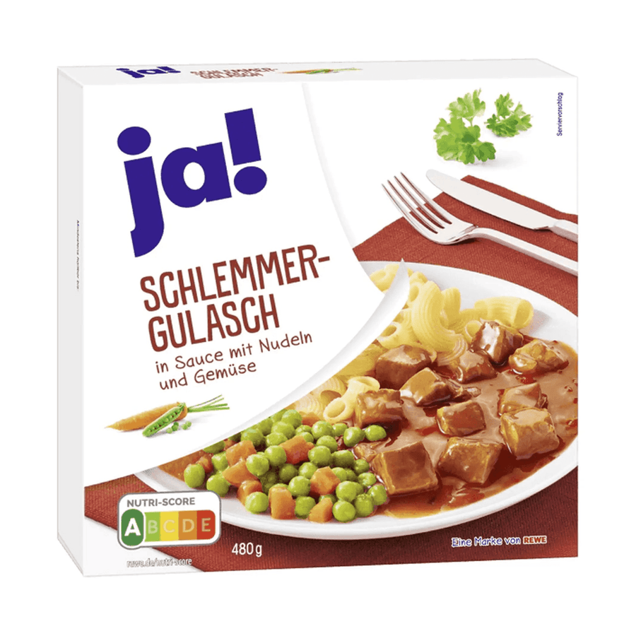 Gulasj med nudler og grønnsaker, 480 g - LUNVERK