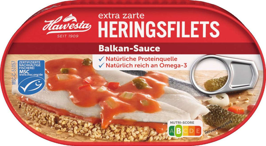 Hawesta sildefileter i balkansaus, 200 g - LUNVERK