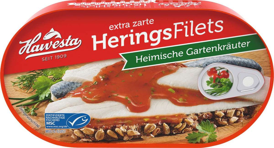 Hawesta sildefileter i tomat-kremsaus med hageurter, 200 g - LUNVERK