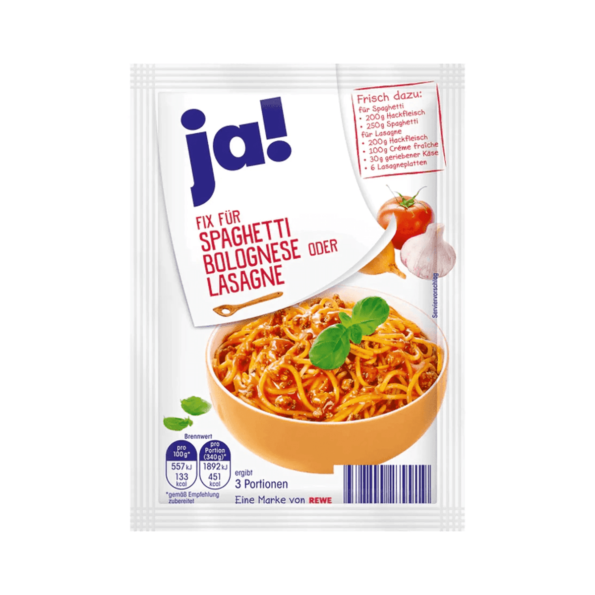 Sauspulver til spaghetti bolognese og lasagne, 45 g - LUNVERK