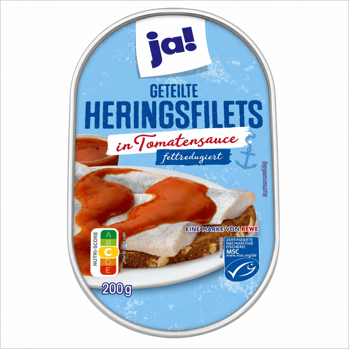 Sildefileter i tomatsaus, fettredusert – 200 g - DEALS-OF-NORWAY