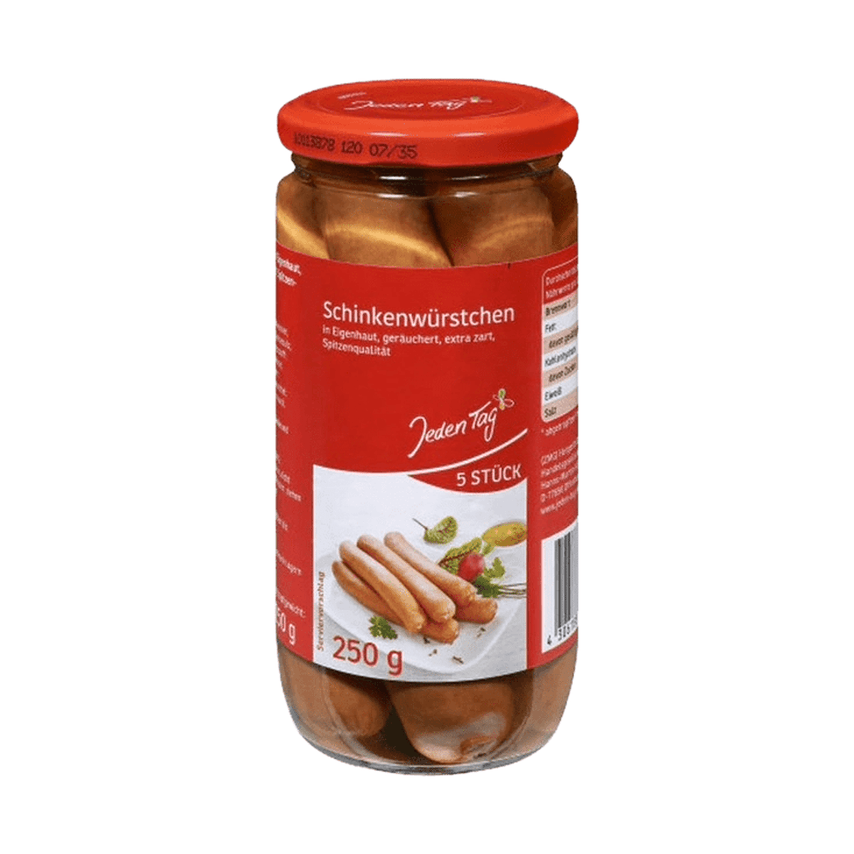 Skinkepølser, 5 stk. / 250 g - LUNVERK